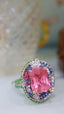 14K GOLD 4.15 CT NATURAL TOURMALINE & DIAMOND RING