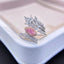 GIA CERTIFIED 14K GOLD 0.83 CTW NATURAL PINK DIAMOND & DIAMOND RING