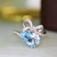 14K GOLD 1.58 CTW NATURAL AQUAMARINE & DIAMOND RING