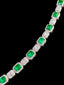 14K GOLD 6.11 CTW VIVID GREEN NATURAL EMERALD & DIAMOND BRACELET