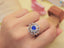 14K GOLD 2.35 CTW NATURAL SAPPHIRE & SAPPHIRE RING