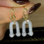 14K GOLD 0.9 CT NATURAL H DIAMOND EARRINGS