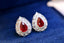 14K GOLD 2.14 CTW NATURAL RUBY & DIAMOND EARRINGS