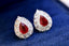 14K GOLD 2.14 CTW NATURAL RUBY & DIAMOND EARRINGS