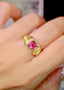 14K GOLD 1.60 CTW NATURAL TOURMALINE & DIAMOND RING