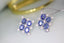 14K GOLD 3.37 CTW VIVID BLUE NATURAL SAPPHIRE & DIAMOND EARRINGS