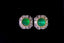 14K GOLD 1.36 CTW VIVID GREEN NATURAL EMERALD & DIAMOND EARRINGS