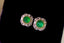 14K GOLD 1.36 CTW VIVID GREEN NATURAL EMERALD & DIAMOND EARRINGS