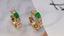 14K GOLD 0.41 CTW VIVID GREEN NATURAL EMERALD & DIAMOND EARRINGS