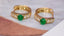 14K GOLD 0.41 CTW VIVID GREEN NATURAL EMERALD & DIAMOND EARRINGS