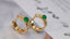 14K GOLD 0.41 CTW VIVID GREEN NATURAL EMERALD & DIAMOND EARRINGS