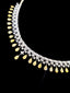 14K GOLD 5.2 CTW NATURAL YELLOW DIAMOND & DIAMOND NECKLACE