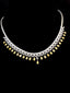 14K GOLD 5.2 CTW NATURAL YELLOW DIAMOND & DIAMOND NECKLACE