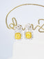 14K GOLD 2.37 CTW NATURAL YELLOW DIAMOND & DIAMOND EARRINGS