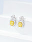 14K GOLD 2.37 CTW NATURAL YELLOW DIAMOND & DIAMOND EARRINGS