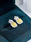 14K GOLD 2.37 CTW NATURAL YELLOW DIAMOND & DIAMOND EARRINGS