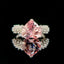 14K GOLD 2.90 CTW NATURAL MORGANITE & DIAMOND RING