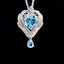 14K GOLD 3.09 CTW NATURAL AQUAMARINE & DIAMOND PENDANT