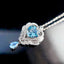 14K GOLD 3.09 CTW NATURAL AQUAMARINE & DIAMOND PENDANT