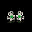 14K GOLD 1.4 CTW VIVID GREEN NATURAL EMERALD & DIAMOND EARRINGS