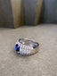 14K GOLD 2.59 CTW VIVID BLUE NATURAL SAPPHIRE & DIAMOND RING