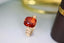 14K GOLD 4.20 CT NATURAL SPESSARTINE & DIAMOND RING