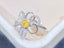 14K GOLD 0.88 CTW NATURAL YELLOW DIAMOND & DIAMOND RING