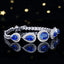 14K GOLD 8.97 CTW NATURAL SAPPHIRE & DIAMOND BRACELET