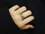 14K GOLD 1.29 CTW VIVID GREEN NATURAL EMERALD & DIAMOND RING