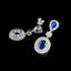 14K GOLD 3.82 CTW NATURAL SAPPHIRE & DIAMOND EARRINGS