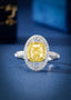 14K GOLD 2.21 CTW NATURAL YELLOW DIAMOND & DIAMOND RING