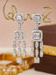 14K GOLD 2.12 CTW NATURAL H DIAMOND EARRINGS