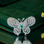 14K GOLD 0.90 CTW VIVID GREEN NATURAL EMERALD & DIAMOND BROOCH/PENDANT