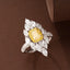 14K GOLD 3.38 CTW NATURAL YELLOW DIAMOND & DIAMOND RING