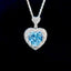 14K GOLD 1.21 CTW NATURAL AQUAMARINE & DIAMOND PENDANT