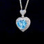 14K GOLD 1.21 CTW NATURAL AQUAMARINE & DIAMOND PENDANT