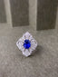 14K GOLD 2.62 CTW NATURAL SAPPHIRE & DIAMOND RING