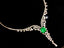 14K GOLD 7.75 CTW VIVID GREEN NATURAL EMERALD & DIAMOND NECKLACE