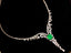 14K GOLD 7.75 CTW VIVID GREEN NATURAL EMERALD & DIAMOND NECKLACE