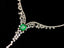 14K GOLD 7.75 CTW VIVID GREEN NATURAL EMERALD & DIAMOND NECKLACE