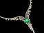 14K GOLD 7.75 CTW VIVID GREEN NATURAL EMERALD & DIAMOND NECKLACE