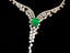 14K GOLD 7.75 CTW VIVID GREEN NATURAL EMERALD & DIAMOND NECKLACE