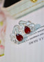 14K GOLD 2.31 CTW NATURAL RUBY & DIAMOND EARRINGS