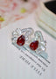 14K GOLD 2.31 CTW NATURAL RUBY & DIAMOND EARRINGS