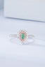 14K GOLD 0.51 CTW NATURAL GREEN DIAMOND & DIAMOND RING