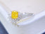 GIA CERTIFIED 14K GOLD 0.89 CTW NATURAL YELLOW DIAMOND & DIAMOND RING