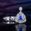 14K GOLD 1.09 CTW NATURAL SAPPHIRE & DIAMOND RING/PENDANT