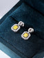 14K GOLD 0.47 CTW NATURAL YELLOW DIAMOND & DIAMOND EARRINGS