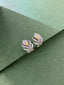 14K GOLD 0.65 CTW NATURAL YELLOW DIAMOND & DIAMOND EARRINGS