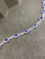 14K GOLD 6.40 CTW NATURAL SAPPHIRE & DIAMOND BRACELET